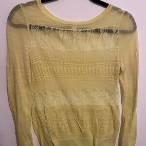 LC Lauren Conrad Lemon Lace Top